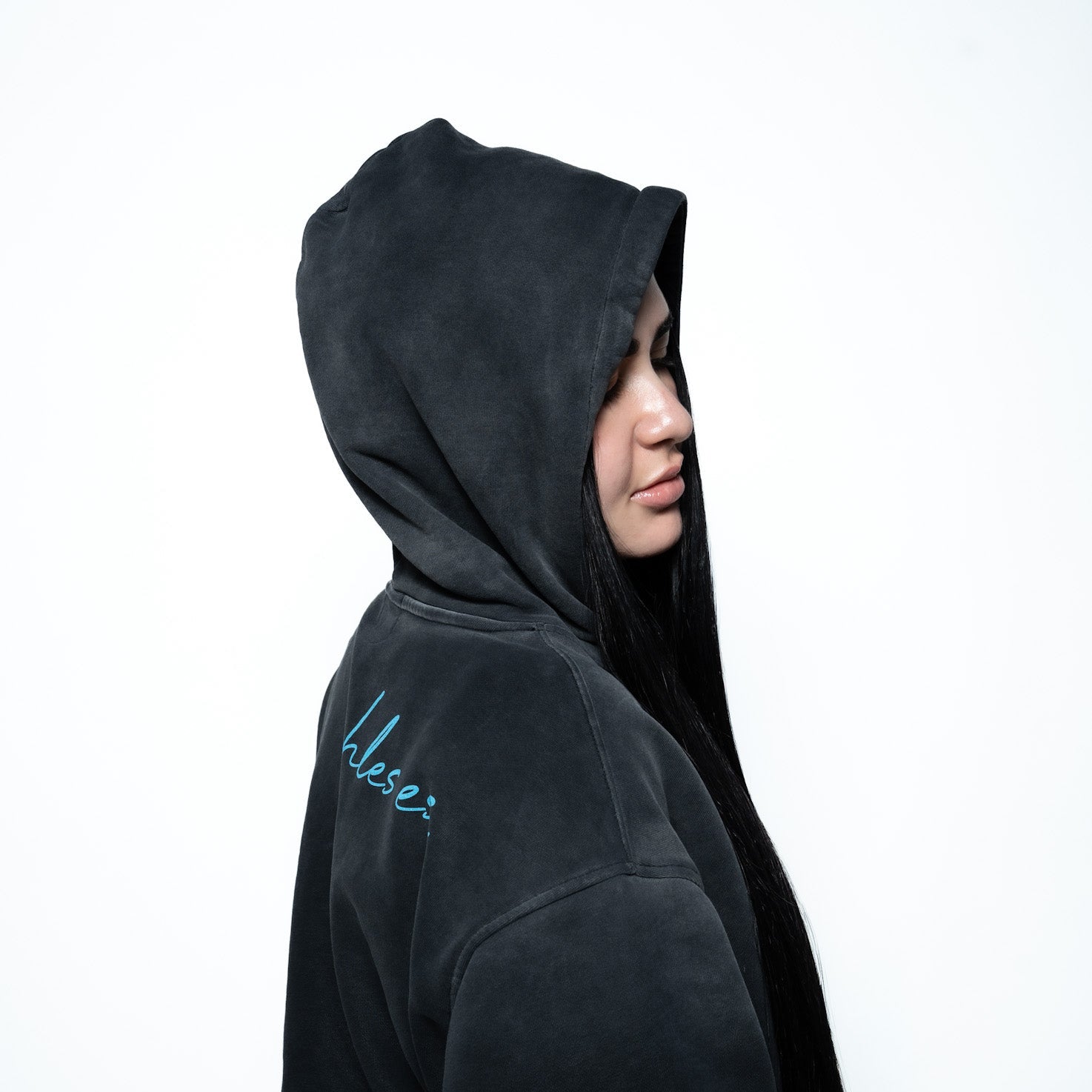Black Tif Oversized Hoodie