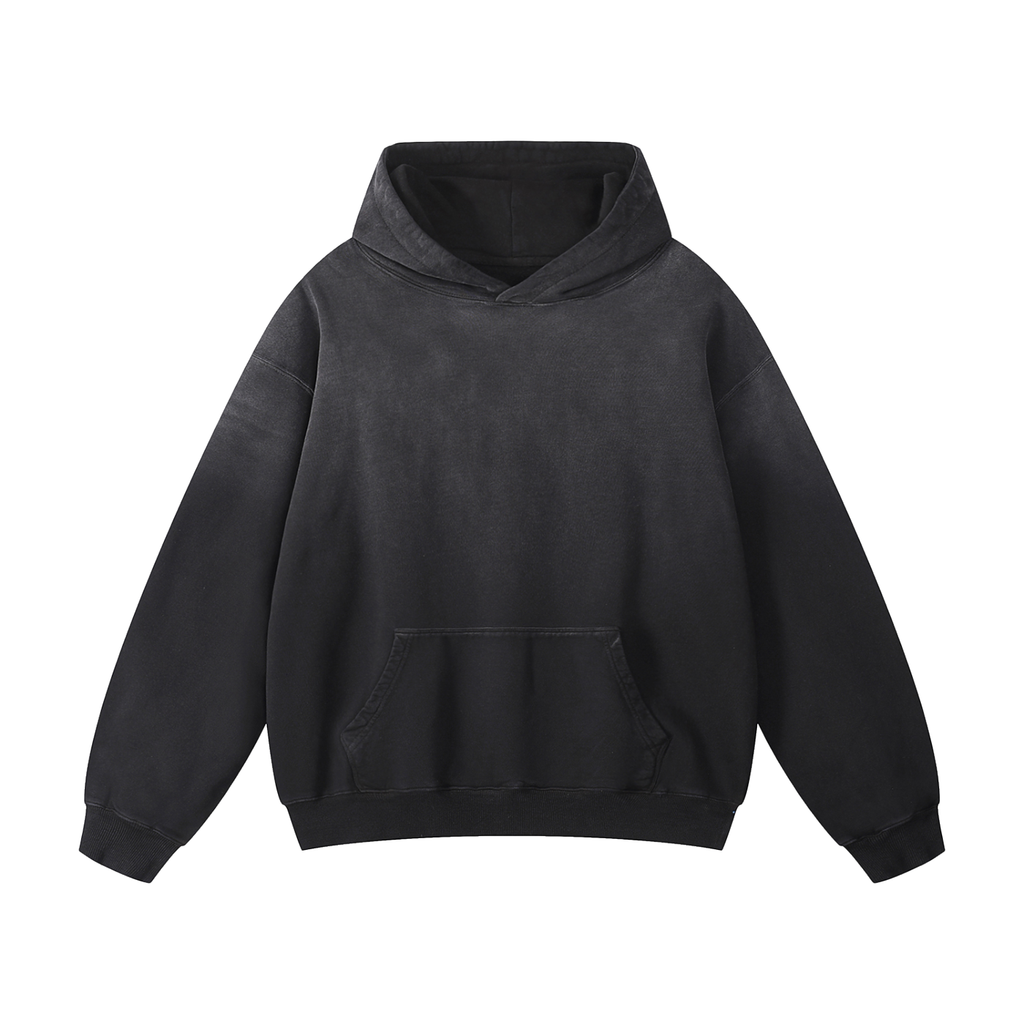 Sudadera con capucha unisex negra deportiva 'Hleses'