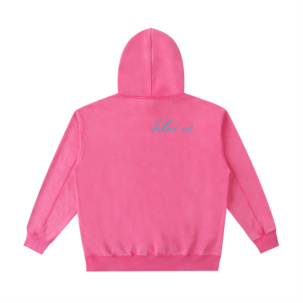 Sudadera con capucha unisex rosa deportiva 'Hleses'