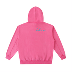 Sudadera con capucha unisex rosa deportiva 'Hleses'