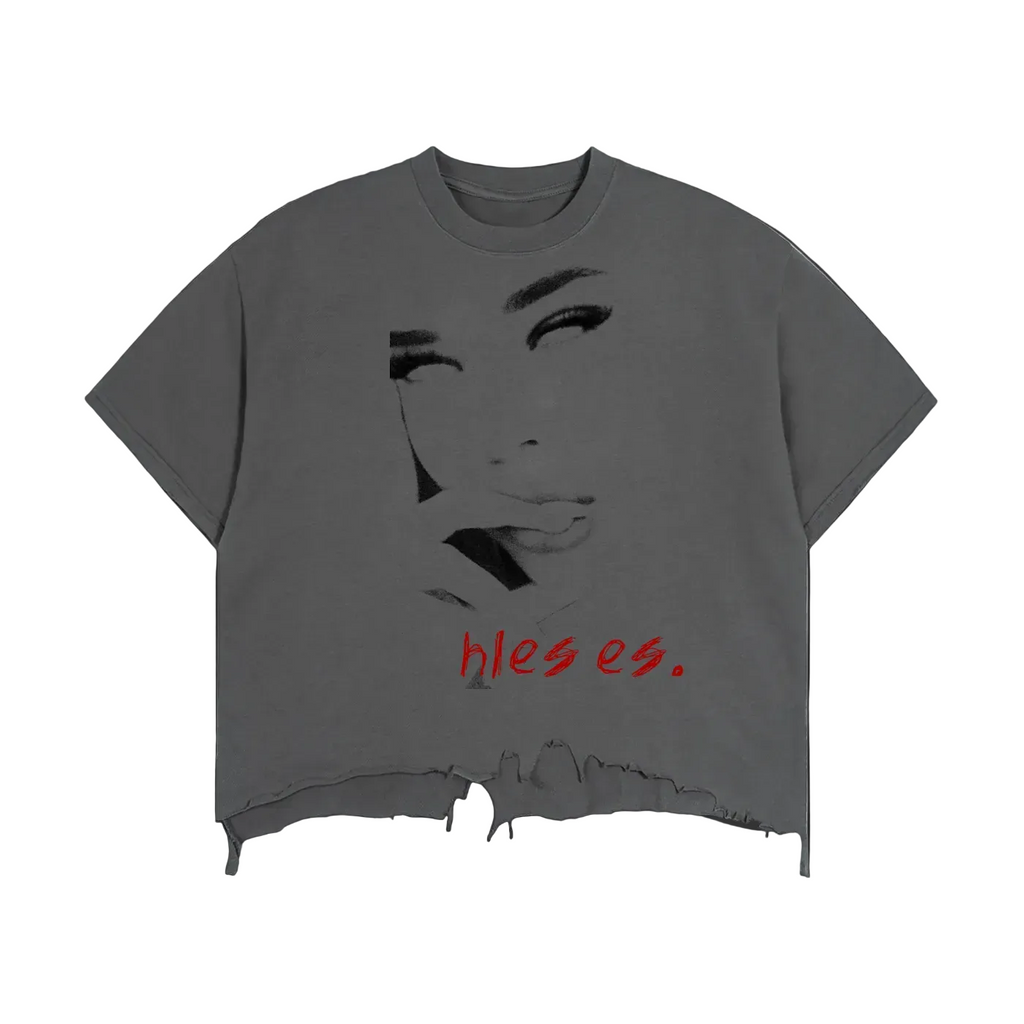 Muse Raw-Hem Tee-Shadow