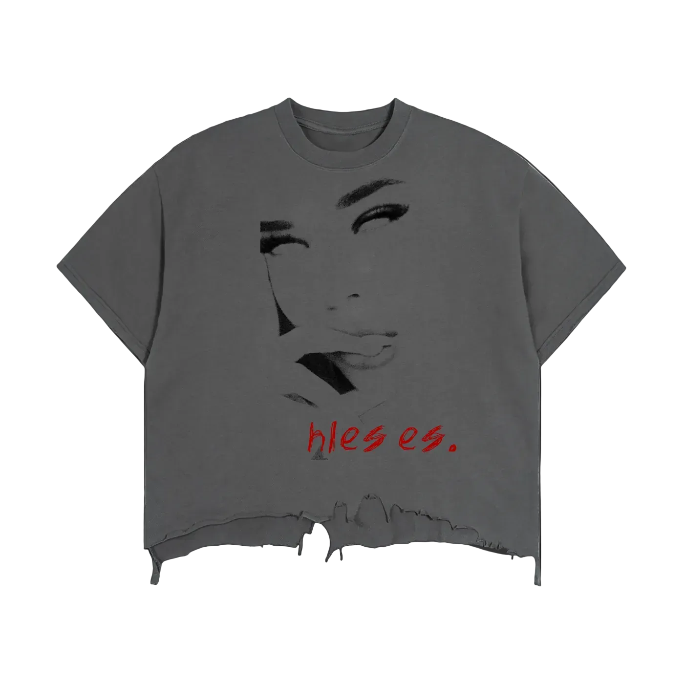 Muse Raw-Hem Tee-Shadow